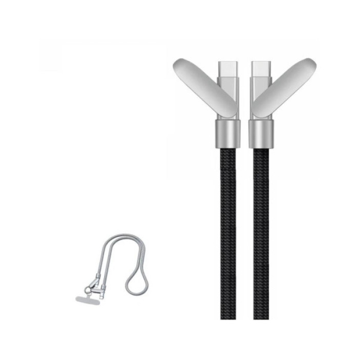 Дата кабель USB-C to USB-C 1.2m PD3.1 100W braided black XoKo (XK-SC-HLD-200-BK)