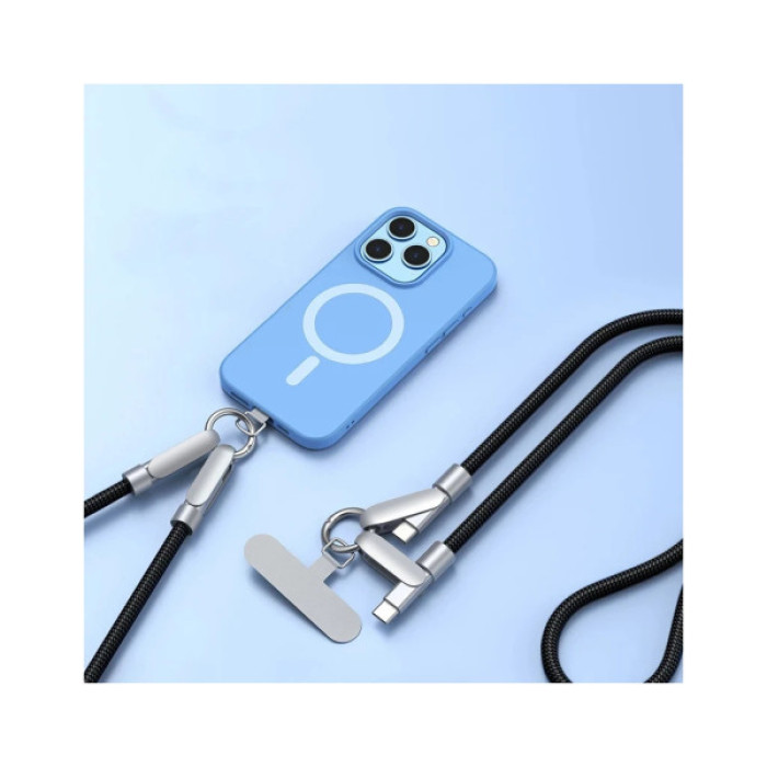 Дата кабель USB-C to USB-C 1.2m PD3.1 100W braided black XoKo (XK-SC-HLD-200-BK)