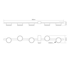 Світильник Videx під лампу 5xGX53 (VL-SPF32-5W)