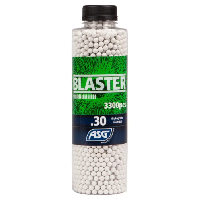 Страйкбольні кульки ASG Blaster White 6мм 0,30г 3300шт (19405)