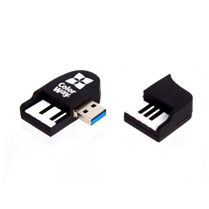 USB флеш накопичувач ColorWay Piano 64 GB 3.0 Black (CW-USBPO64)