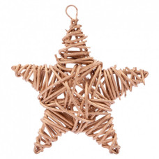 Прикраса декоративна YES! Fun Зірка ротангова золота об'ємна 25 см (974268)