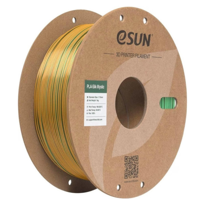 Пластик для 3D-принтера eSUN ePLA-Silk Mystic 1.75мм 1kg GoldGreenBlack (EPLA-SILKMYSTIC-P175JGB1)