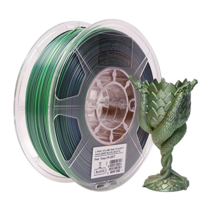Пластик для 3D-принтера eSUN ePLA-Silk Mystic 1.75мм 1kg GoldGreenBlack (EPLA-SILKMYSTIC-P175JGB1)