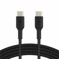 Дата кабель USB-С - USB-С BRAIDED, 1m, black Belkin (CAB004BT1MBK)