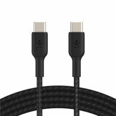 Дата кабель USB-С - USB-С BRAIDED, 1m, black Belkin (CAB004BT1MBK)