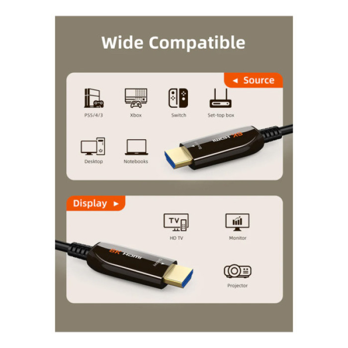 Кабель мультимедійний HDMI to HDMI 10.0m v2.1 Cabletime (CA914029)
