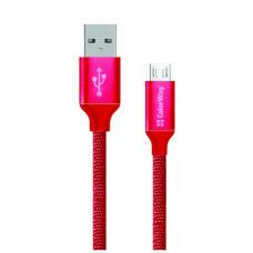 Дата кабель USB 2.0 AM to Micro 5P 1.0m 2.1А red ColorWay (CW-CBUM002-RD)