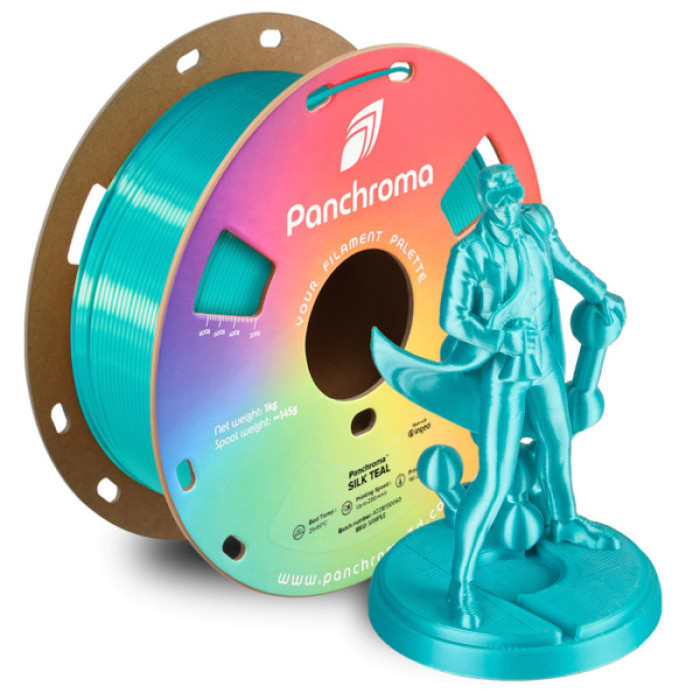 Пластик для 3D-принтера Polymaker PLA PANCHROMA SILK 1,75mm 1kg TEAL (CA03019)
