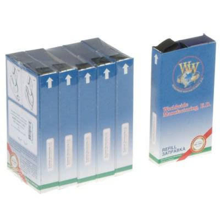 Стрічка до принтерів 13мм х 12м Refill STD Black*5шт (л/м) WWM (R13.12HM5)