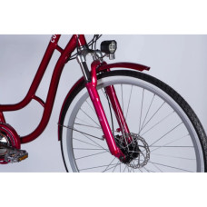 Електровелосипед Dorozhnik 28" eCORAL DD FR рама-19" 48B 13А*г 500Вт 2026 рубіновий (ELB-D-28-117)