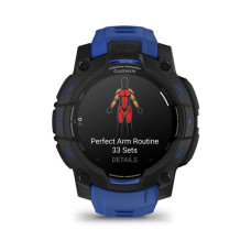 Смарт-годинник Garmin Instinct 3, 45mm, AMOLED, Black with Bolt Blue Band, GPS смарт-годинник (010-02936-03)