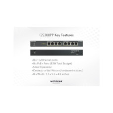 Комутатор мережевий Netgear GS308PP-100EUS