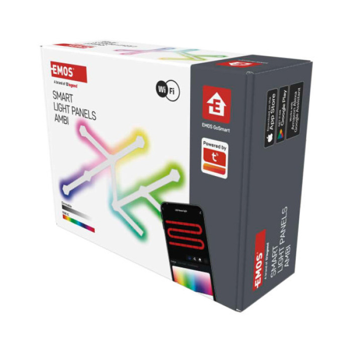 Світильник EMOS ZIW249R LINES 9шт. 34 Вт, RGBIC, WIFI white (ZIW249R)