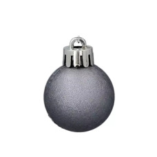 Ялинкова іграшка Chomik пластикові кульки компл. 24 шт, 3см, сіро-сині (5900779877153_1)