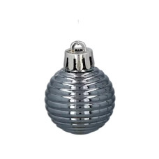 Ялинкова іграшка Chomik пластикові кульки компл. 24 шт, 3см, сіро-сині (5900779877153_1)