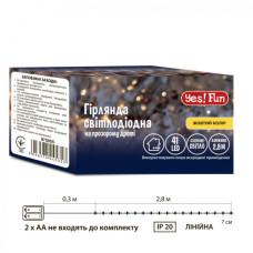 Гірлянда YES! Fun Нитка 41 LED Жовта 2.8 м статична На батарейках (975055)