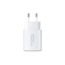 Зарядний пристрій Armorstandart 1xUSB-C PD20W + 1xUSB QC3.0 GaN white (ARM87067)