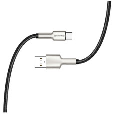 Дата кабель USB 2.0 AM to USB-C 1.0m head metal black ColorWay (CW-CBUC046-BK)