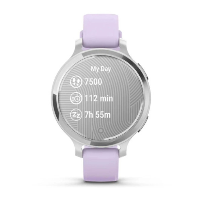 Смарт-годинник Garmin Lily 2 Active, Silver/Jasmine Purple, Silicone, (010-02891-01)