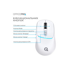 Мишка OfficePro M468W Wireless/Bluetooth White (M468W)