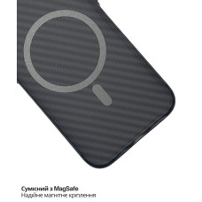 Чохол до мобільного телефона BeCover FIBRA Carbonite MagSafe Apple iPhone 17 Air Black (715407)