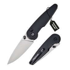 Ніж Hightron Birdidi, D2, алюміній, чорний, сатиновий клинок (HK06BLKS)