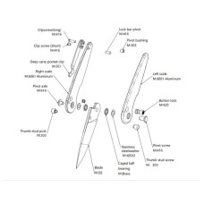 Ніж Hightron Birdidi, D2, алюміній, чорний, сатиновий клинок (HK06BLKS)