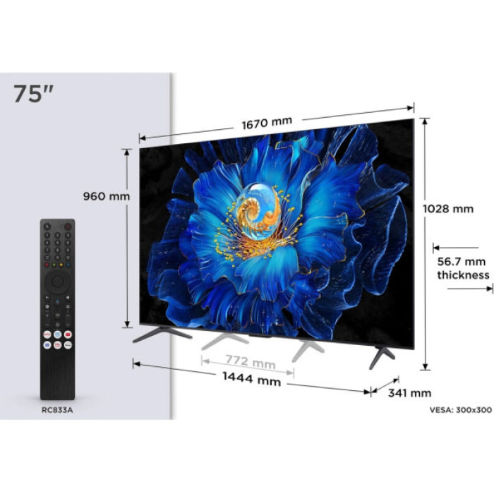 Телевізор TCL 75C6KS