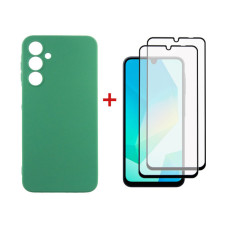 Чохол до мобільного телефона Dengos Samsung Galaxy A16 Soft + glass 2pcs (Mint) (DG-CTG2P-11)