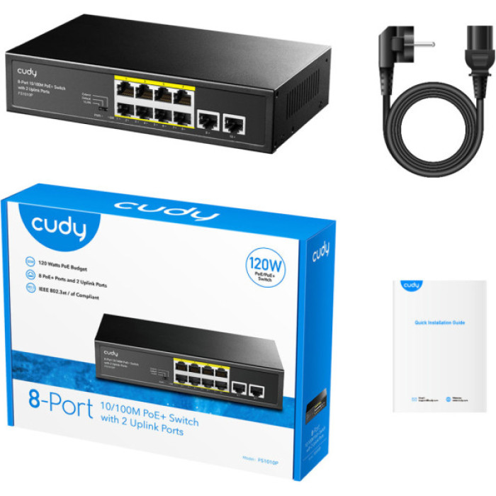 Комутатор мережевий Cudy FS1010P
