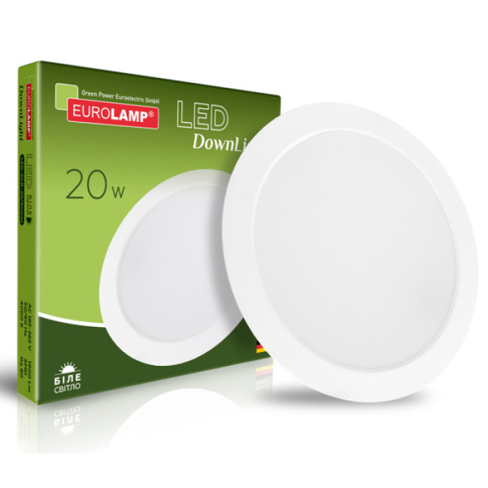 Світильник Eurolamp Downlight NEW 20W 1900lm 4000K (LED-DLR-20/4(new))