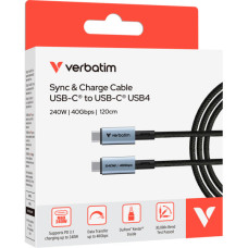 Дата кабель USB-C to USB-C 1.2m 240W black Verbatim (31847)