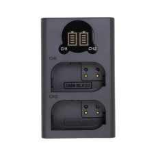 Зарядний пристрій для фото PowerPlant Panasonic DL-BLK22 для двох акумуляторів (CH980376)
