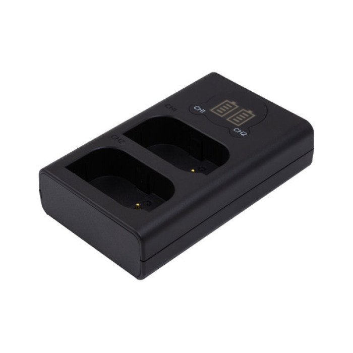 Зарядний пристрій для фото PowerPlant Panasonic DL-BLK22 для двох акумуляторів (CH980376)