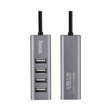 Концентратор HOCO USB 2.0 to 4xUSB Line machine HB1 Tarnish (6957531038139)