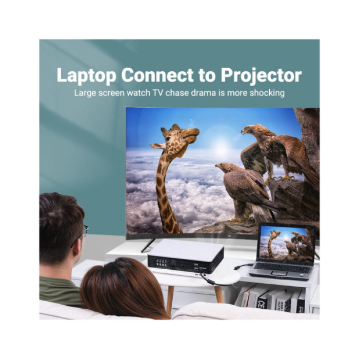 Кабель мультимедійний VGA M to VGA M 20.0m black Vention (DAEBQ)