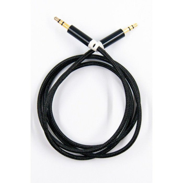 Кабель мультимедійний 3.5mm M to 3.5mm M 1.0m black Dengos (AUDIO-PLS-UG-BLACK)