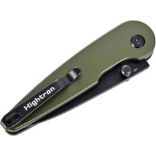 Ніж Hightron Birdidi, D2, алюміній, зелений, чорний клинок (HK06GRN)