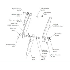 Ніж Hightron Birdidi, D2, алюміній, зелений, чорний клинок (HK06GRN)