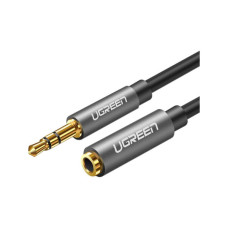 Кабель мультимедійний 3.5mm M to 3.5mm F 1.5m AV118 gray Ugreen (10593)