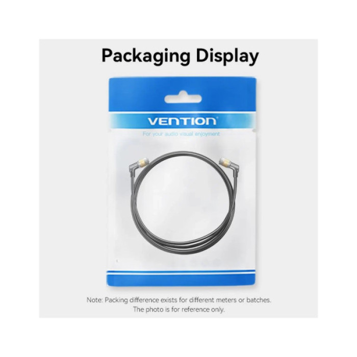 Патч-корд 1м STP cat 8 RJ-45 90° corner black Vention (IKLBF)