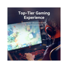 Патч-корд 1м STP cat 8 RJ-45 90° corner black Vention (IKLBF)