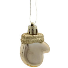 Ялинкова іграшка Chomik пластикові прикраси мікс, 24 шт, срібний, шампань (5900779897205)