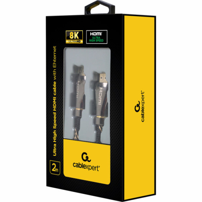 Кабель мультимедійний HDMI M to HDMI M 2.0m V2.1 Premium Cablexpert (CCBP-HDMI8K-2M)