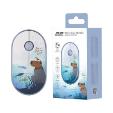 Мишка 2E MF300 CAPYBARASWIM Silent Wireless/Bluetooth Blue (2E-MF300WCAPIBARABL)