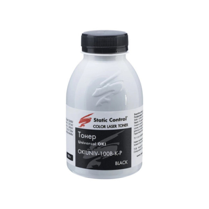 Тонер OKI Universal Okidata 3 Glossy 100г black фасовка Static Control (OKIUNIV3-100B-K-P)
