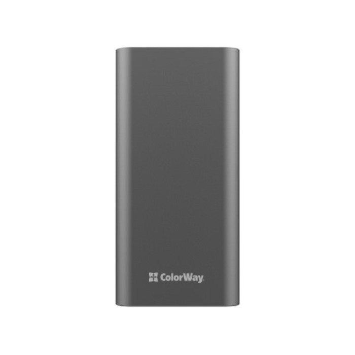 Батарея універсальна ColorWay 20 000 mAh PD/20W, QC/3.0, USB-C/Micro-USB/Lightning/USB-A max.22.5W Gray (CW-PB200LPH3GR-PDD)