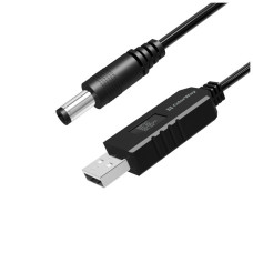 Кабель живлення USB to DC 5.5x2.5mm 9V 1.0m black ColorWay (CW-CBUD066-BK)
