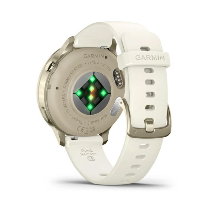 Смарт-годинник Garmin Venu 4 (41mm), Beige w/ Lunar Gold + Bone, GPS смарт-годинник (010-03013-00)